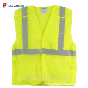 Wholesale Construction Tool Pockets Hi Vis Flourescent Reflective Safety Vest Waistcoat Engineer High Visibility Work Jacket